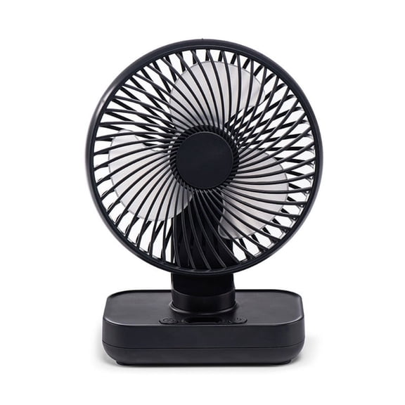 Small Desk Fan 4000mAh Battery Operated and USB Powered with 4 Speeds and Oscillation for Home Office Travel Camping