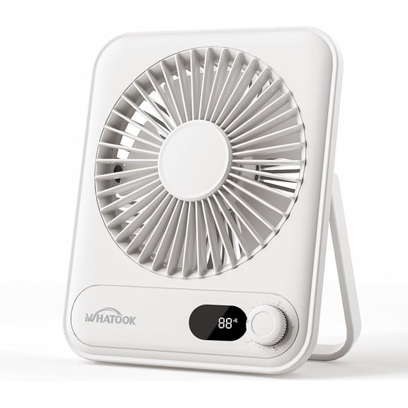 Small Desk Fan Personal Fans: 2000mah 10 Hours Battery Office Quiet Mini Desktop Fan Portable Rechargeable Travel Essentials