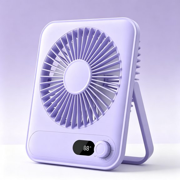 Small Desk Fan Personal Fans: 5000mah 25 Hours Battery Office Quiet Mini Desktop Fan Portable Rechargeable Travel Essentials (White, 2000 mAh)