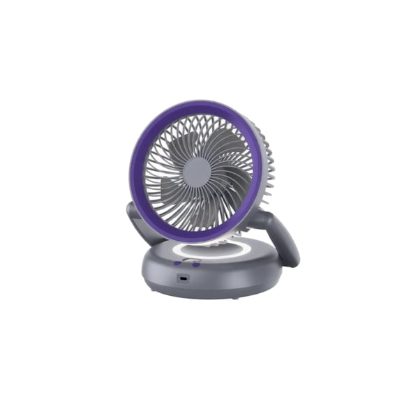 Small Desk Fan Powerful High Foldable Wall Mount Portable Fan with Led Light for Home Dorm Car Office Indoor Outdoor Use Gray 1 Pack