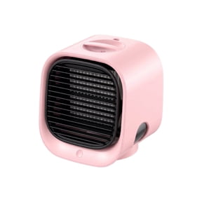 Small Desk Fan Quiet, Ptc Ceramic Heating, Pink Desk Heater, Desktop Fans for Office Quiet, Small Space Heater, 5X5 In, Personal Heater, 1 Pc Unit, Indoor Temperature