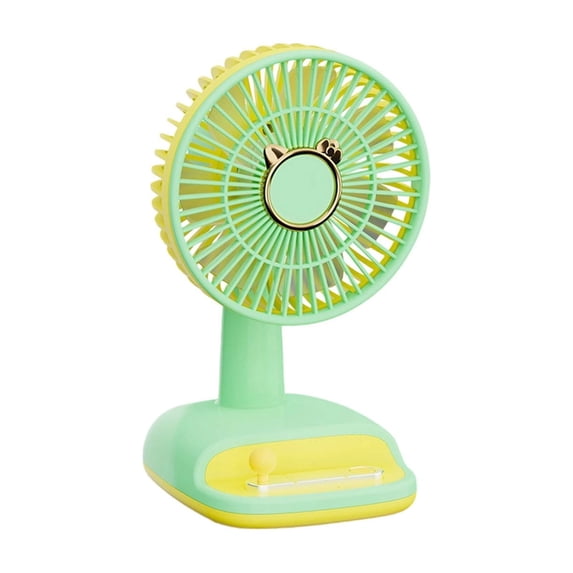 Small Desk Fan Usb Rechargeable, Quiet Portable Desktop Fan for Office, 3 Speeds