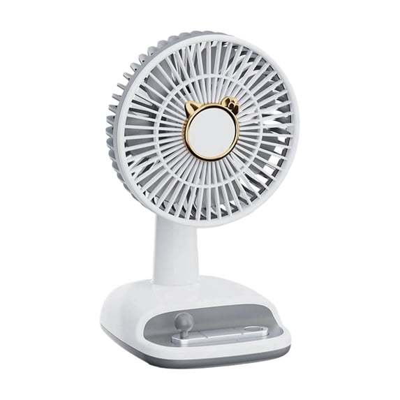 Small Desk Fan Usb Rechargeable, Quiet Portable Desktop Fan for Office, 3 Speeds