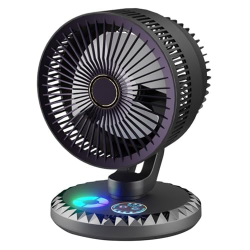 Small Desk Fans - Portable Electric Table Fan with 90-Degree Tilt Head and 3 Speed Settings,Lightweight Personal Cooling Fan for Bedroom,Bedside,Office,Quiet Air Circulator (Black)