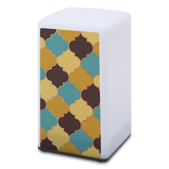 Small Desk Lamp 5.9 X 2.8in Bedside Good Multi-Purpose Durable Bathroom Corridor Bedroom Kitchen Moroccan Arabic Window Grid