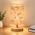 Pink Bloom Design Small Desk Lamp Pastry Flower sprinkles pink 16-Color Dimmable Bedside Table Lamp Whimsical ...