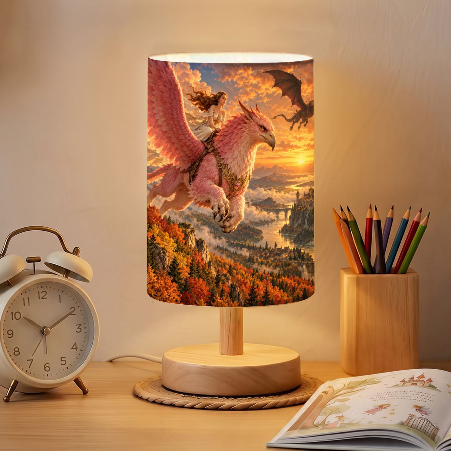 Small Desk Lamp Pink Griffin Enchantress Dimmable 16 Color Table Lamp ...