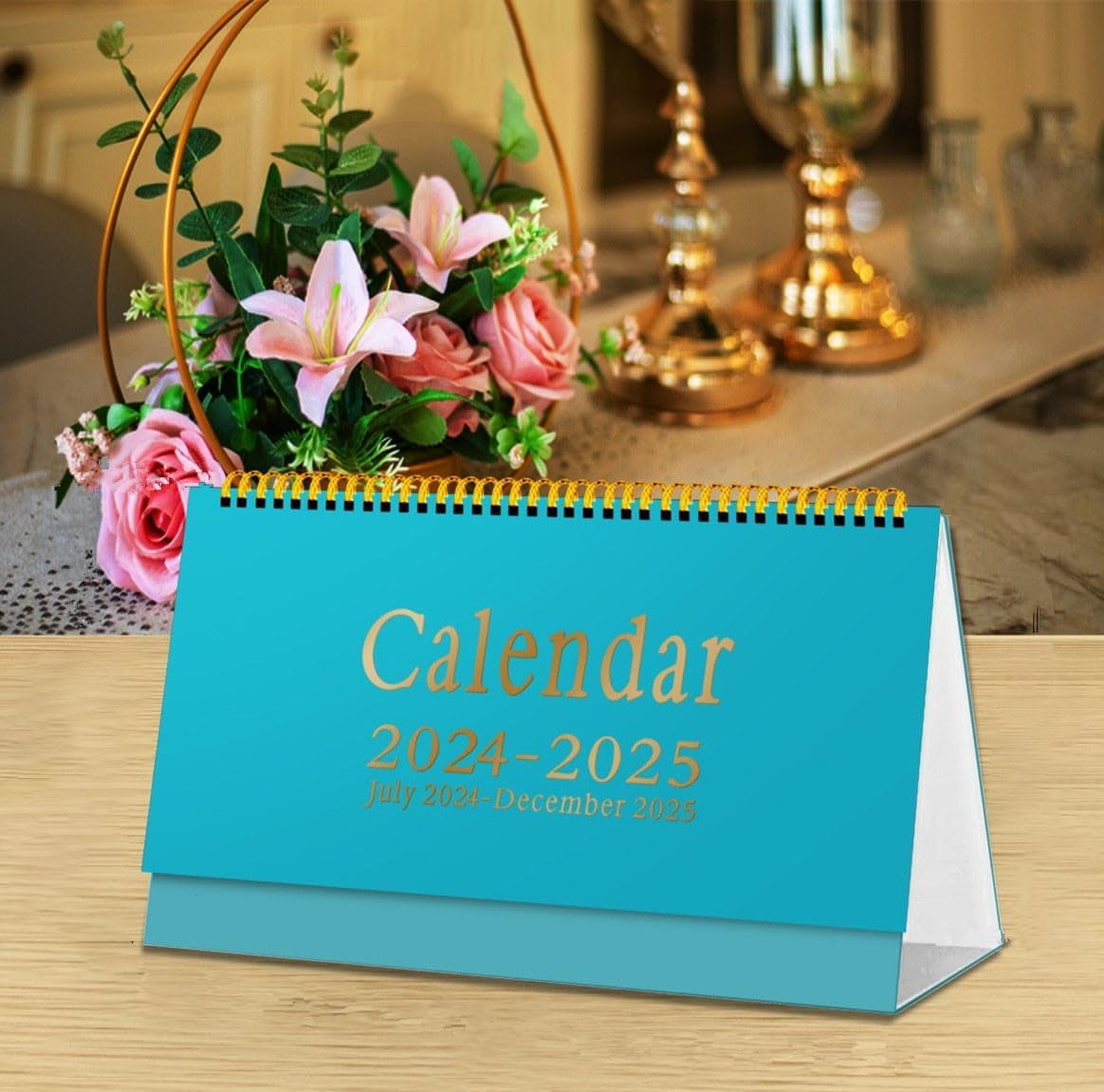 Small Desk Stand Calendar 20242025, Horizontal Desktop Calendar,Jul