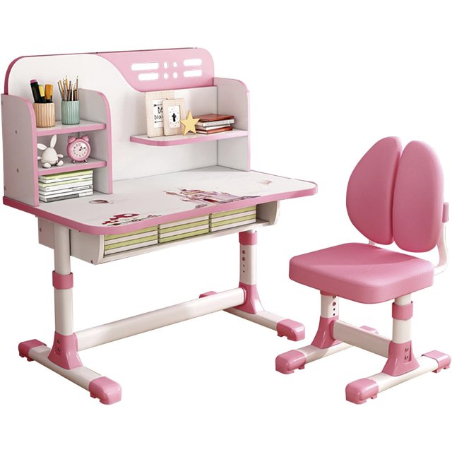 Small Desk Standing Desk Desk Chair Set Height Adjustable Children