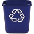 thumbnail image 1 of Rubbermaid Commercial FG295573BLUE 13.63 Quart Plastic Rectangular Deskside Recycling Container - Small, Blue, 1 of 2