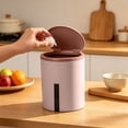 thumbnail image 1 of Small Desktop Trash Can With Lid - Mini Countertop Waste Bin For Office Kitchen(R-Pink), 1 of 6