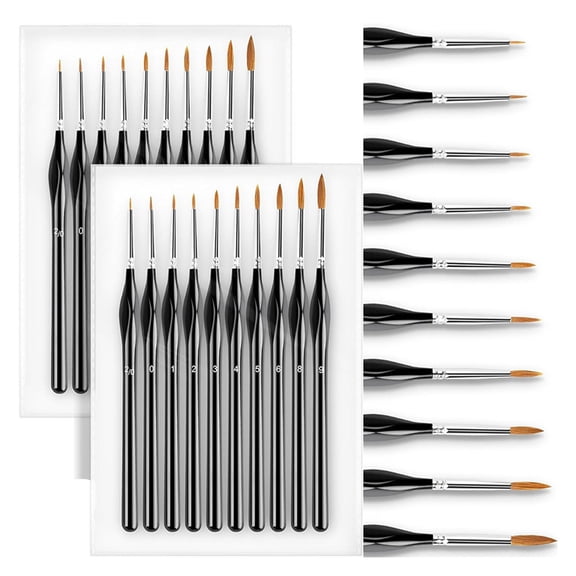 Small Detail Brushes Fine Brush Set Lining Brush for Model Crafts Watercolor Acrylic Oil