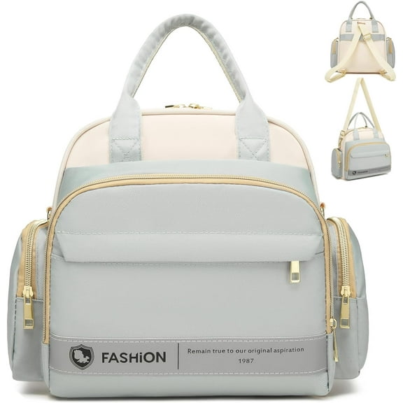 Small Diaper Bag Backpack, Crossbody Diaper Bag Pack, Mini Diaper Bag Purse Tote for Baby Travel, 2 Insulated Pockets, Blue