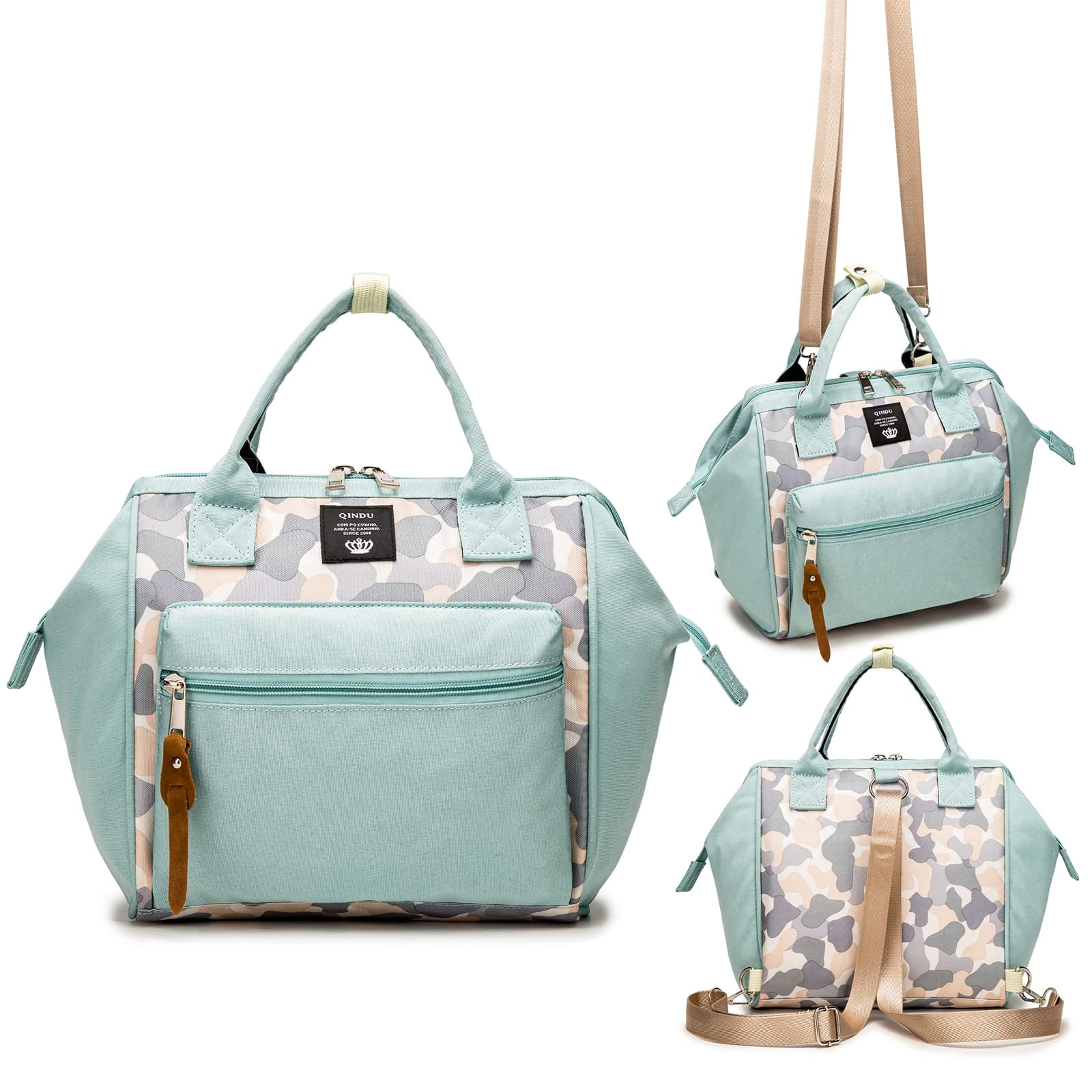 Small Diaper Bag Backpack, Mini Diaper Bag & Crossbody Diaper Tote Bag with Insulated Pocket