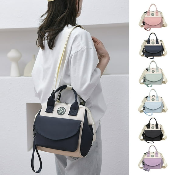 Small Diaper Bag Tote | Compact Fashionable Shoulder Bag With Detachable Multifunctional Front Pocket, Water-Resistant Fabric, Large Storage, Lightweight 9"x5.5"x9.4"