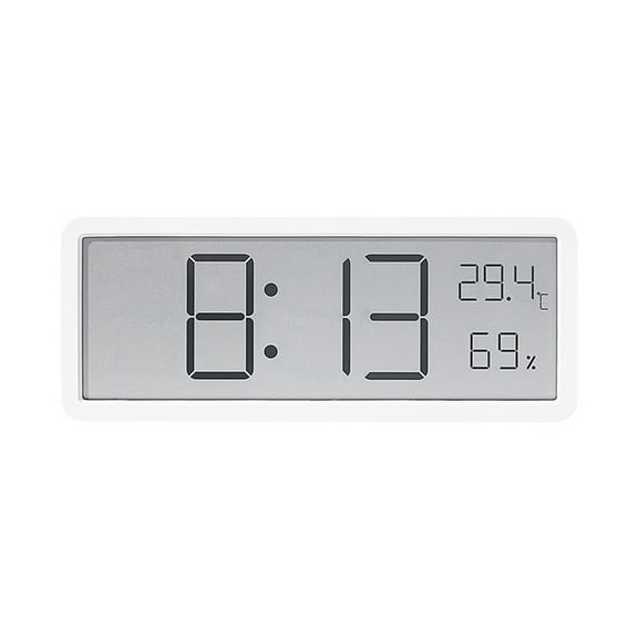 Small Digital Alarm Clock With LCD Display,Temperature Humidity,Ultra Thin Electronic Clock,Desk Clock