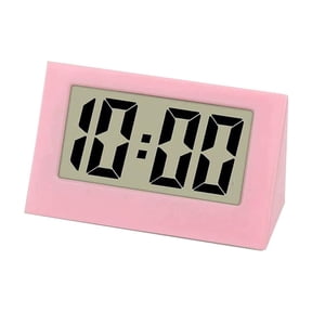 Pink Led Display ORIA Battery Operated Bedside Digital Alarm Clock with 6.5inch Large ...
