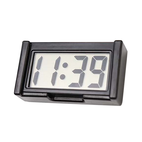 Small Digital Clock with Jumbo LCD Time & Day Display, Mini Automotive Small Digital Clock Battery Operated for Desktop Nightstand Pocket Car Truck Dashboard & Air Vent