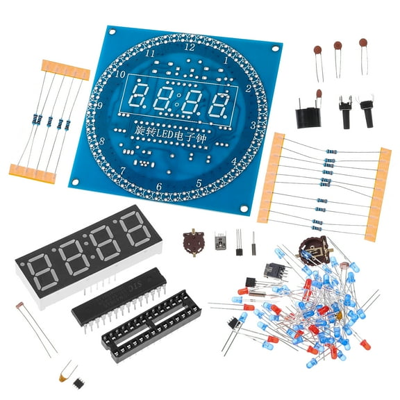 Hytrove DIY Digital Clock Kits Electronic Components For Makers 1 Set 3.2X3.2X0.1in