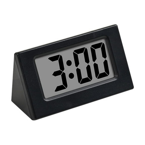 Small Digital Clock, with Time & Day Display, Battery Operated for Desktop Nightstand Pocket Car Truck & Air Vent Black