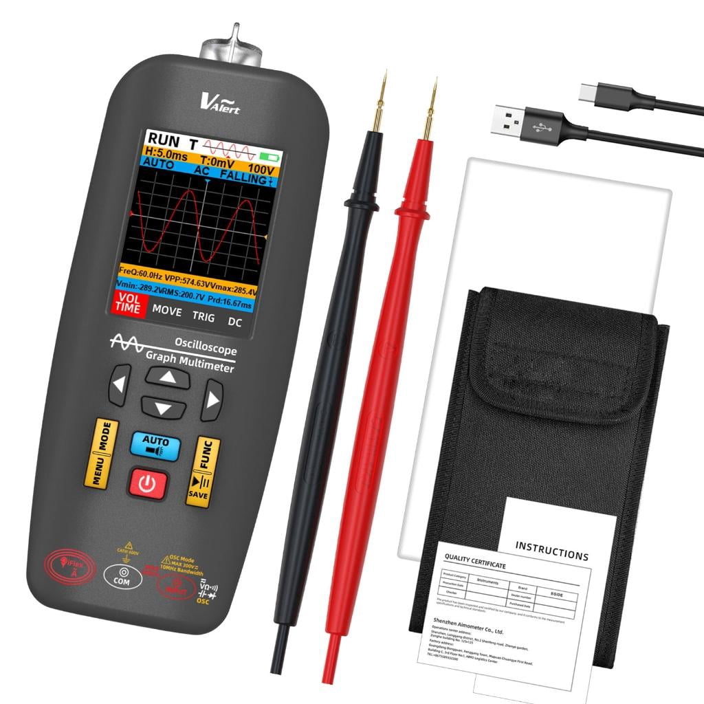 Small Digital Oscilloscope & Multimeter Set Fit for Automotive Diagnostics