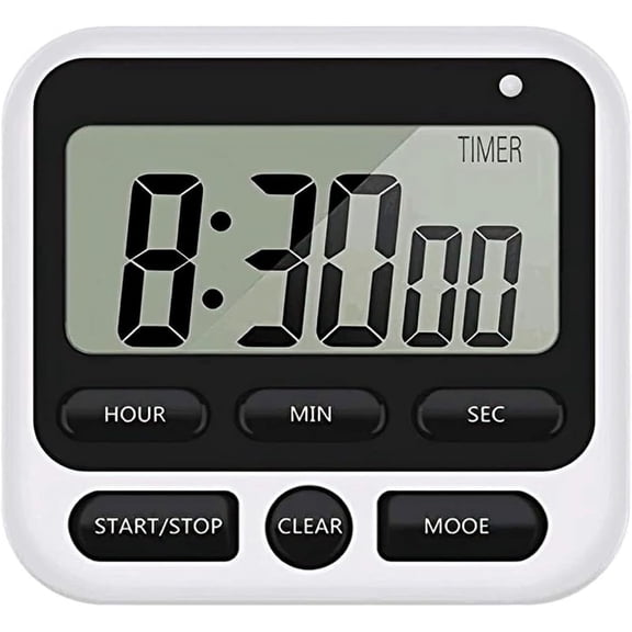 Small Digital Timer Kitchen Timers, Learn Sports Positive/Countdown Reminders, Time Management Alarm Timers for Classroom, Home, Study and Cooking (Black)