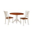 thumbnail image 1 of Small Dining Set - Table & 2 Chairs, Buttermilk & Cherry - 3 Piece, 1 of 1