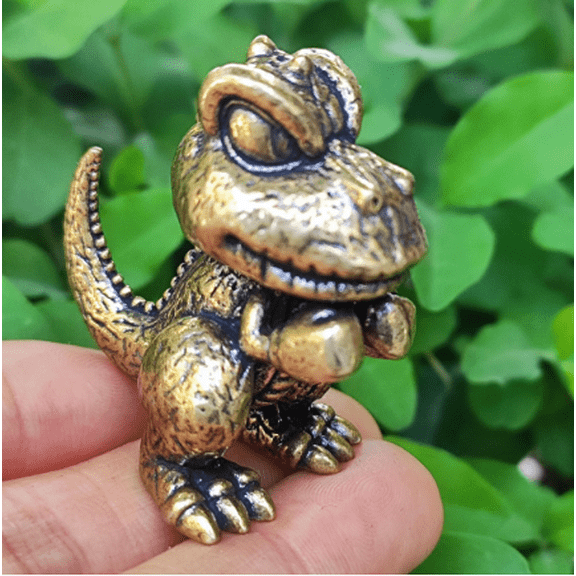 Small Dinosaur Brass Figure, Mini Ornaments Toy Gift , Mini Cute Dinosaur , Antique Dinosaurs Toy Figurine Desktop Miniature Jurassic Period