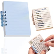 Small Discbound Notebook, Removable Notepads Memo Set, Loose Leaf Notebooks Scratch Pad for SchooI Work, A7 Mini - 1 Pack
