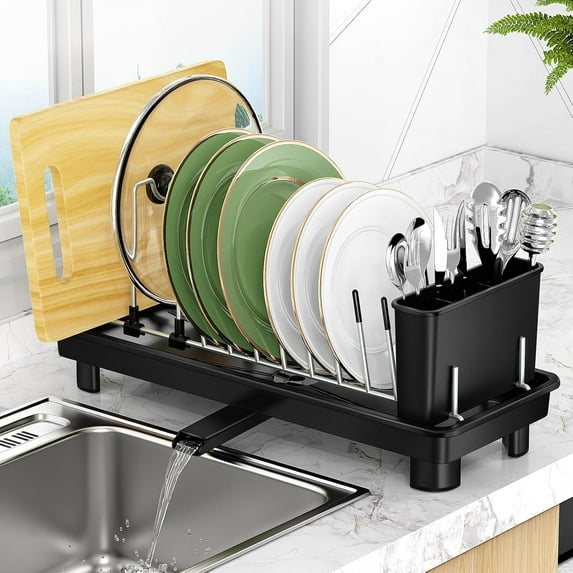 Small Dish Drying Rack, Compact Dish Rack for Kitchen Counter, Space ...