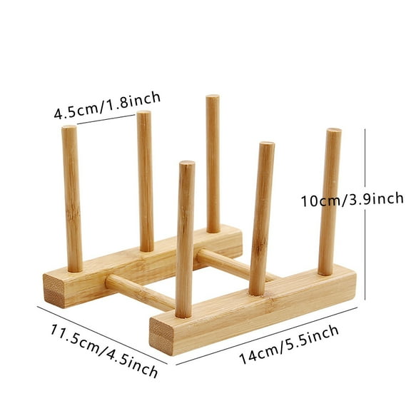 Small Dish Drying Rack for Kitchen Counter, Tswift Multifunctional Bamboo Kitchen Dish D Rain Rack Tableware Storage Rack Narrow Dish Drying Rack Compact Dish Rack Small Drying Rack for Dishes