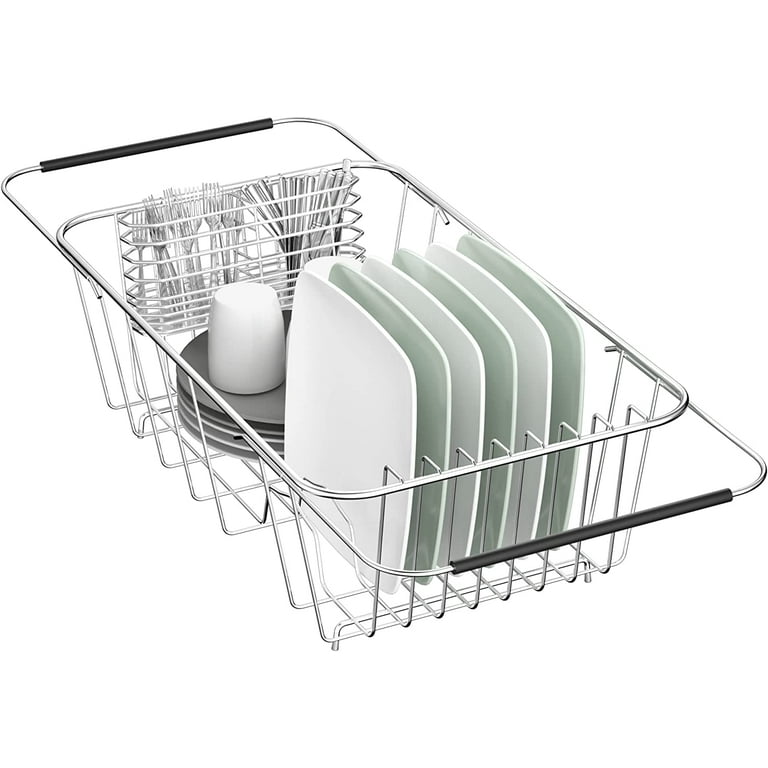 Small Dish Drying Rack in Sink Adjustable 14.96 to 20.59