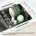 thumbnail image 1 of Small Dish Drying Rack in Sink with Utensil Holder, Stainless Steel Dish Rack for Kitchen, 1 of 5
