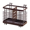 thumbnail image 1 of Small Dish Rack Iron Drain Holder for Cutlery Spoon Chopsticks Kitchen Counter Office Portable Organization, 1 of 5