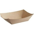 thumbnail image 1 of Small Disposable Kraft Paper Food Trays, 0.25 Lb Disposable Kraft Food Boats, Brown, Grease Resistant for Party Snacks, Hot Dogs, Tacos, Take Out, Food Trucks, Concession Stands, 4.1 x 2.5 Inch (300), 1 of 2
