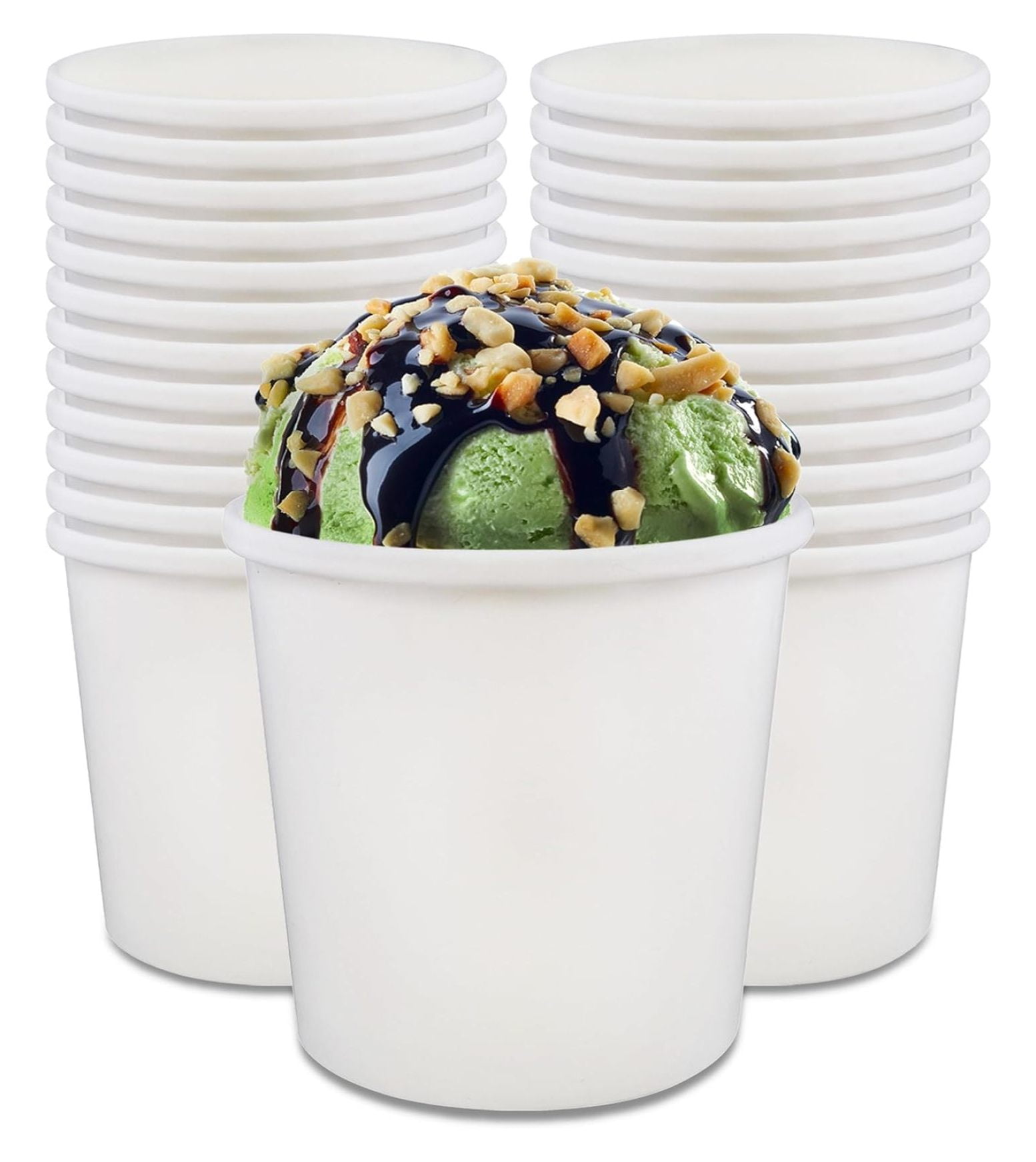 Small Disposable Soup Bowls Set Paper Bowls Bulk 100 Piece 12oz Food