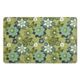 thumbnail image 1 of Small Distressed Floral Carpet - Green 20x32 Inch Non-Slip Modern Rug for Entryway, Bedroom, Bathroom, Laundry Room - Accent Washable Floor Rug, 1 of 5