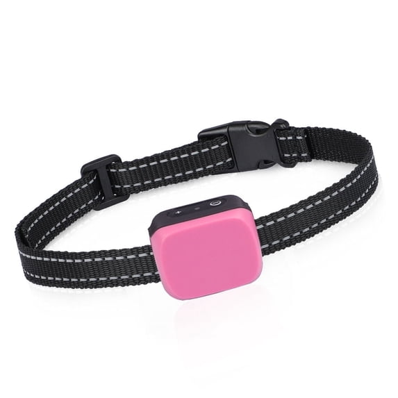 Bark Collar for Medium Small Dogs, No Bark Collar, Rechargeable Anti Barking Training Collar with 7 Adjustable Sensitivity,Bark Collar with Beep & Vibration, Pink
