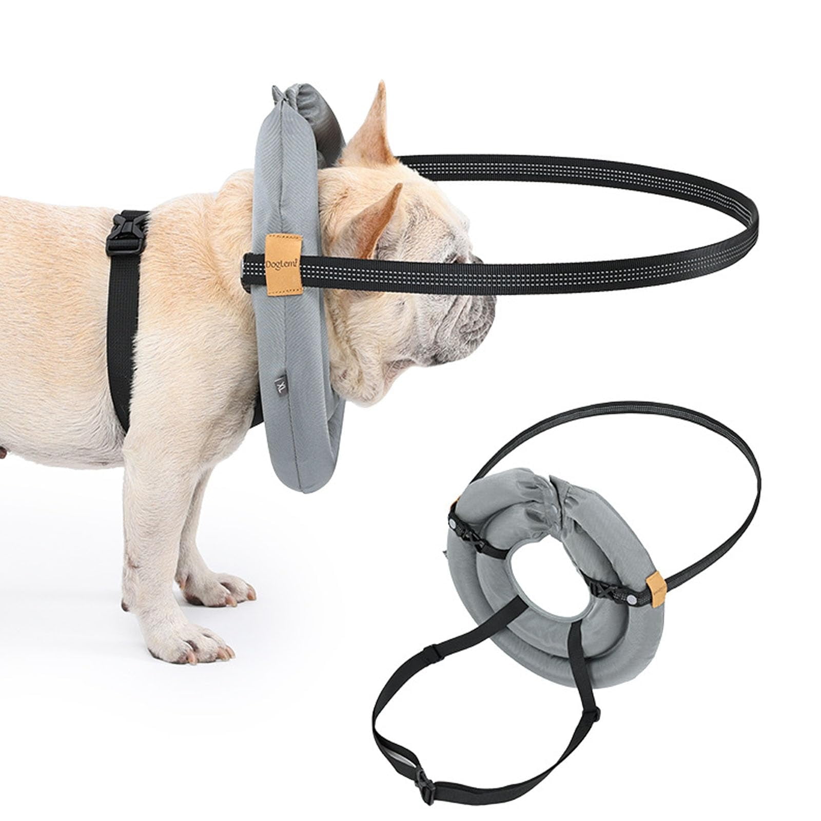 Small Dog Blind Dog Harness Guiding Device, Lightweight Collar for Blind Cat Small Dog, Adjustable Blind Cat Accessories, Pet Anti-Collision Ring Collar for Protective & Build Confidence XS