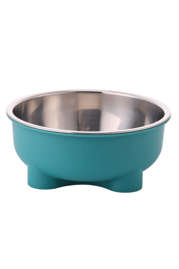 Small Dog Bowls,Food Water Bowl Designed for Puppies and Cats with Non-Slip Rubber Base, Upgraded Metal Insulated, Double Stainless Steel Bowls Dark Green