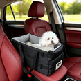 thumbnail image 1 of Small Dog Car Seat for Center Console, 3-in-1 Non-Slip Pet Travel Seat and Carrier, Portable and Machine-Washable Dog Booster Seat for Small Dogs Under 11 lbs, Black, 1 of 8