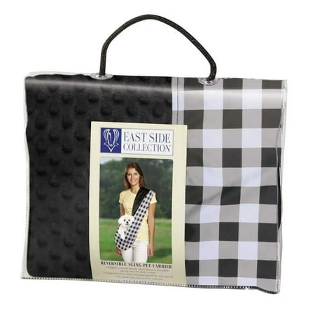 Small Dog Cat Pet Reversible Sling Carrier Soft Stylish Patterns Comfortable (Plaid)