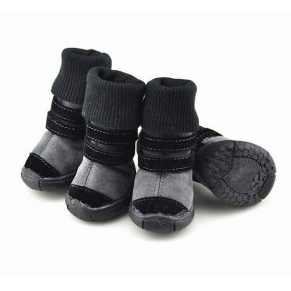 Small Dog Cat Pet Shoes, Puppy Winter Warm Boots, Dog Boots Pet Antiskid Shoes, Warm Skidproof Sneakers Paw Protectors, Rubber Sole Dog Shoes, Detachable Pet Shoes Soft and Breathable, XS-XL, Pink