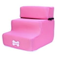 thumbnail image 1 of Small Dog Cats Pet 3 Steps Removable Non-slip Ramp Climbing Detachable Bed Ladder, 1 of 7