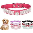 thumbnail image 1 of Small Dog Collar with Crown Rhinestone, Pretty Glitter Crystal Jewel Bling Sparkly Diamond Puppy Collars for XXS XS Small Medium Large Pet Girls Dogs Female Cats Kitten, 1 of 7