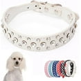 thumbnail image 1 of Small Dog Collar For Female Dogs, Bling Puppy Collar Faux Leather Fancy Diamond Crystal Glitter Pretty Jewel Rhinestone Cat Collars For XXS XS Small Medium Large Pet Girl Dogs,, 1 of 5