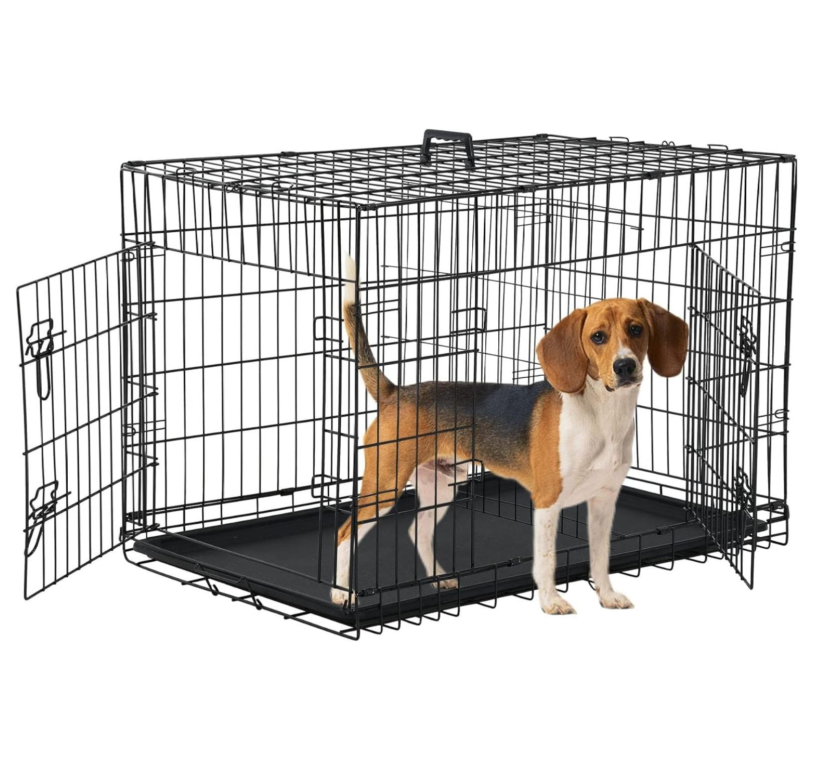 Small Dog Crate, 30 Inch, Collapsible, Foldable, Easy to Clean, Easy to