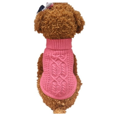 Small Dog Fashion Soft Sweater For Dogs Puppies Pet Sweater Pink XS