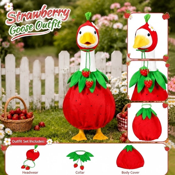 Small Dog Halloween, Fruit Strawberry Full Set with Decorative Dog Hat, Cozy Playful Wear for Pet Halloween Trick-Or-Treat Birthday Events, Thoughtful Pet Lover Holiday Gift,