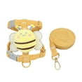 thumbnail image 1 of Small Dog Harness and Leash Set with Bee Design – Soft Cloth Vest for Puppies & Small Breeds – Metal D-Ring & Sturdy Buckles for Daily Walks (S/2.2-5.5lbs), 1 of 8
